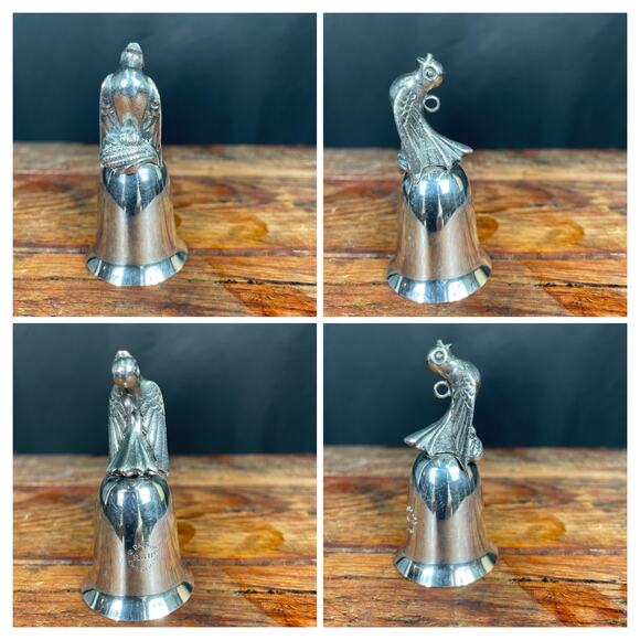 Six Reed & Barton Silver Plated Bells: 12 Days of Christmas Theme - Picture 9 of 10